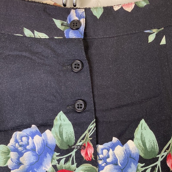 Vintage Deadstock a line paneled button down floral skirt new never worn - Picture 8 of 9